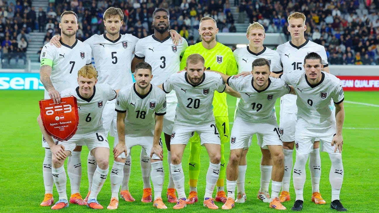 Teamfoto für Österreich