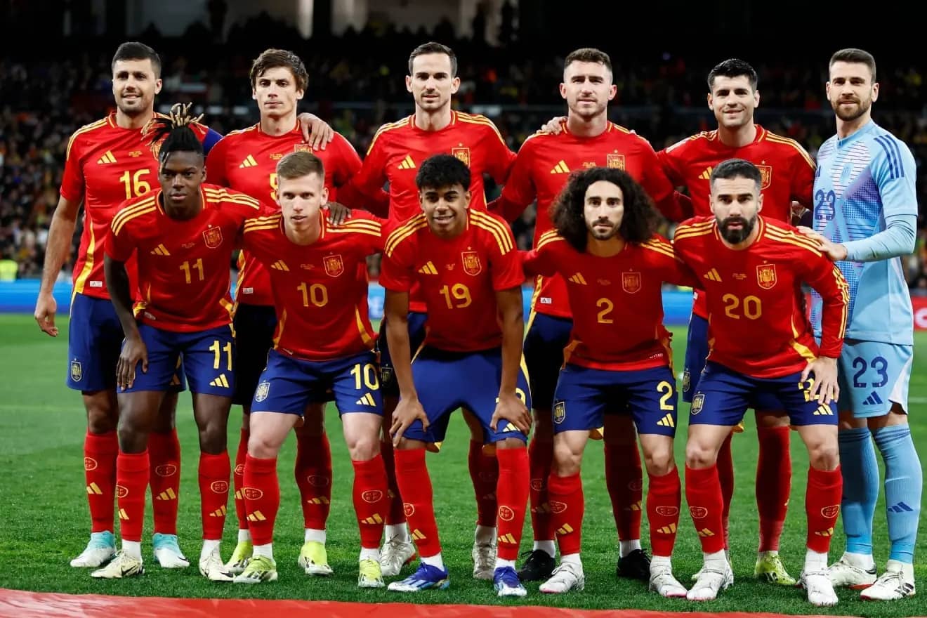 Teamfoto für Spanien