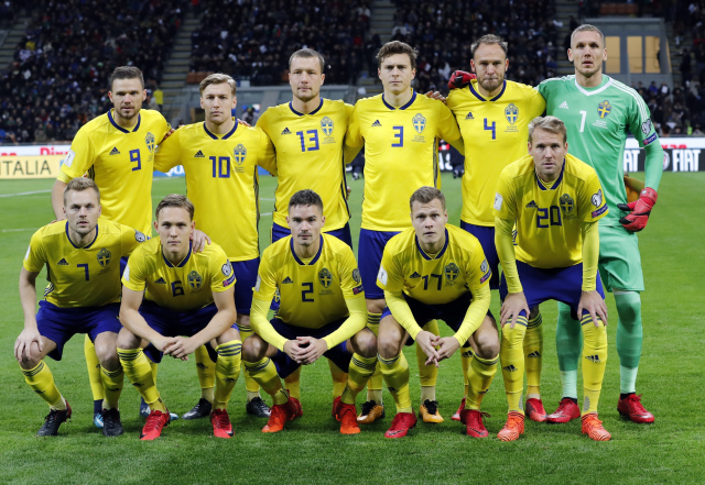 Teamfoto für Schweden